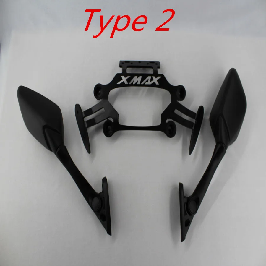 

Motorcycle Stand Bracket Mobile Phone GPS Navigation Plate Bracket Rearview Mirrors Set For Yamaha XMAX250 300 400 125 2017-2019