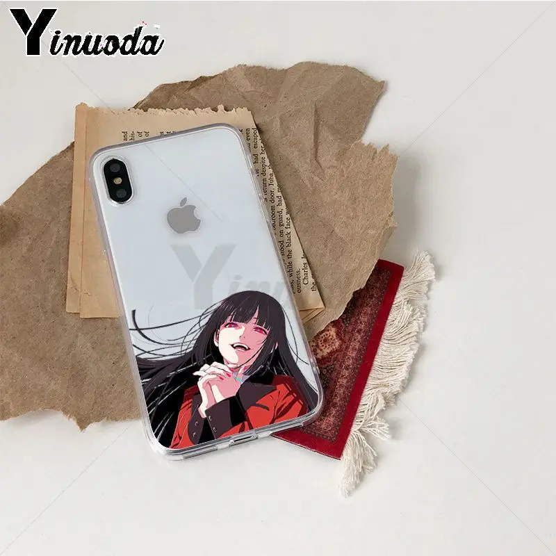 Yinuoda Kakegurui аниме Мягкий ТПУ чехол для телефона iPhone 8 7 6 6S Plus X XS XR XSMax 5 5s SE 5c