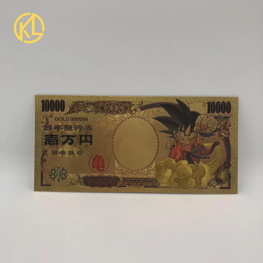 Новые модели японских Драконий жемчуг серия Sun Wukong мультфильм 10000 иен золото пластиковые банкноты для классического детского nic коллекция подарок