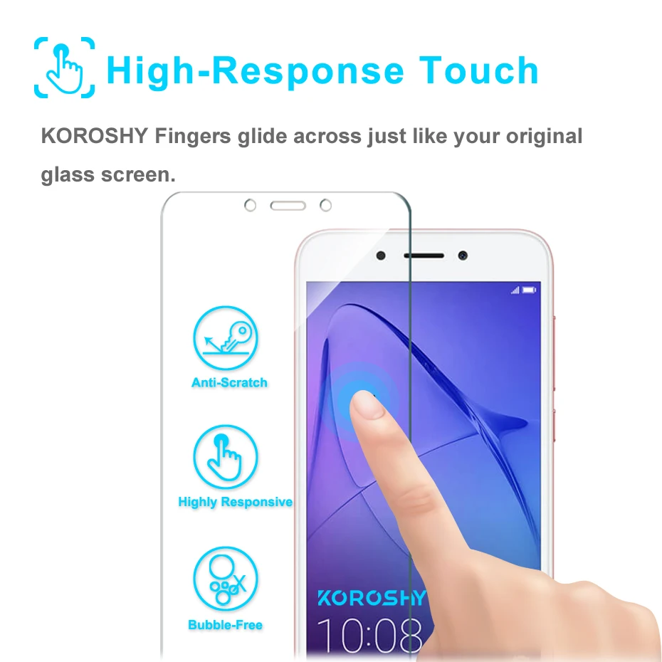 KOROSHY 2.5D Tempered Glass for Huawei Honor 5X 5C 6A 6Play 6 Play Screen Protector 0.3mm 9H Scratch Proof Toughened Glass Film (6)