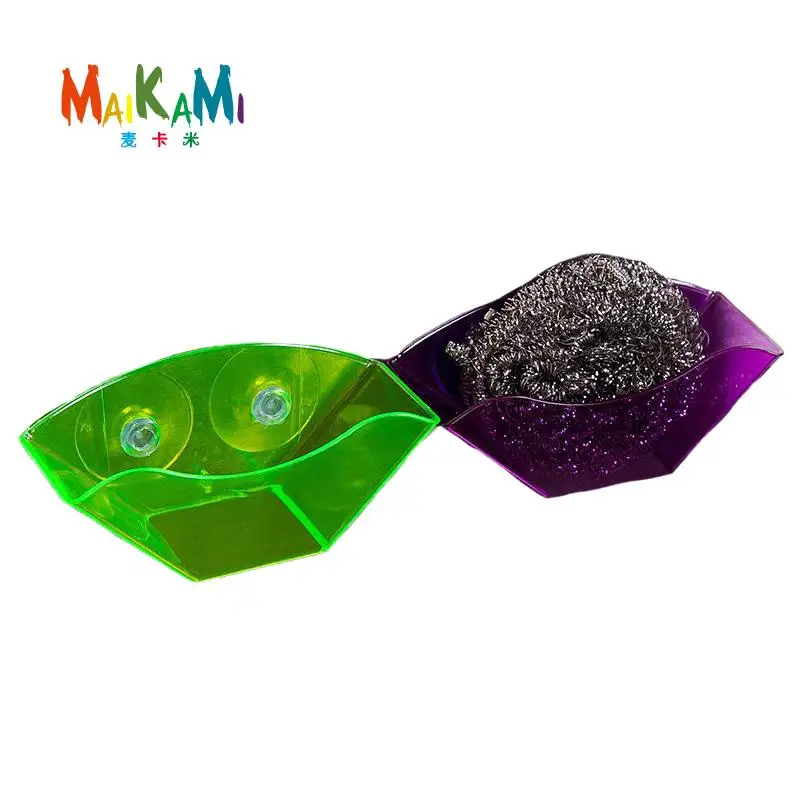 

2017 Dish Cloth Sponge Holder Rack With Suction Cup Sucking Sink Storage Shelf Container Drop Shipping