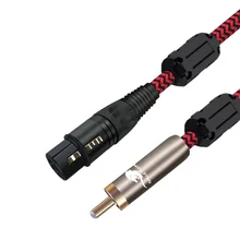 High Quality Female XLR to RCA Male Shielded Audio Cable For Subwoofer Mixer Amplifier Microphone Speaker