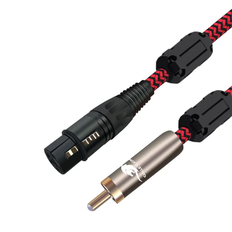 Высококачественный экранированный аудиокабель мама XLR RCA папа для сабвуфера