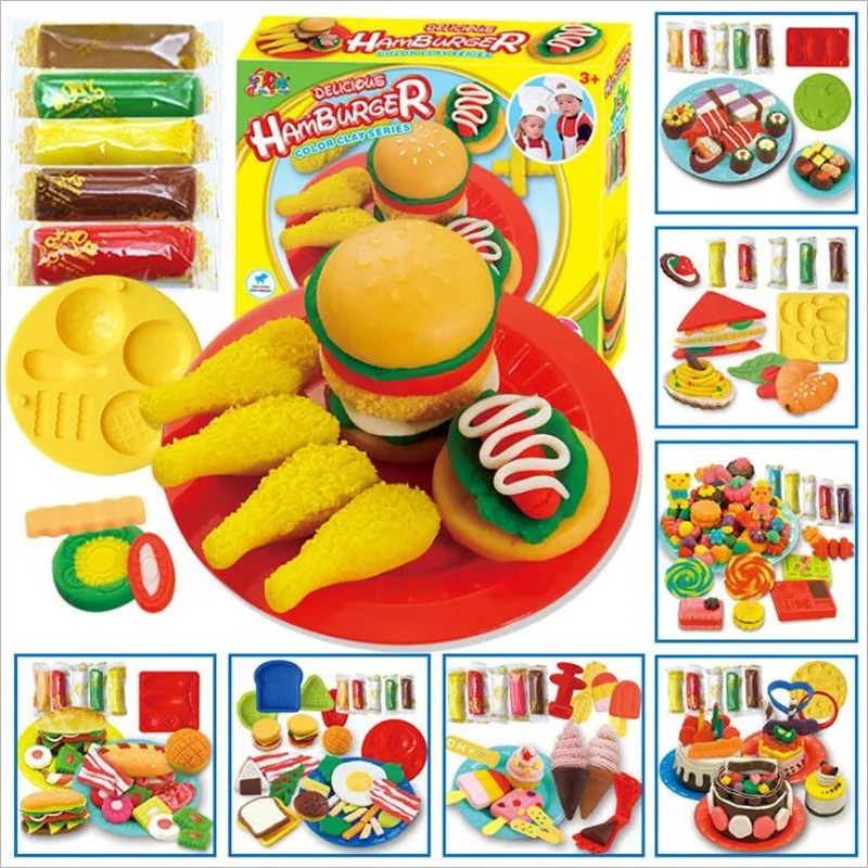

Pretend Play Plasticine Toys For Children Polymer Clay With Tooling Oyuncak Kids Modeling Slime girls 3D Clay Set slijm 44