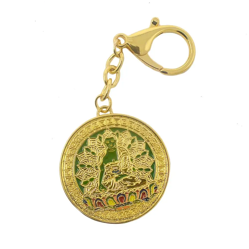 

New Ratnasambhava Buddha Pendant Keychain Feng Shui Amulet
