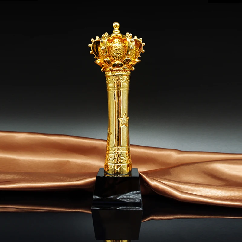 Металлический трофей в форме короны с подгонянной хрустальной основой для легкой атлетики, Кубок чемпионов, трофей, спортивные сувениры