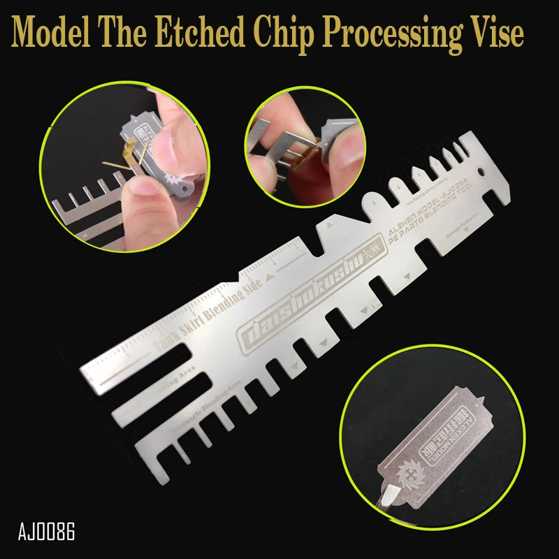 Photoetching Parts Folding Tool Hand Pressure Type Auxiliary Ruler Model The Etched Chip