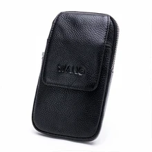 Высокое качество воловья кожа Мужская Хип бум поясная сумка модная Натуральная кожа кошелек мужской петля ремень сотовый/мобильный телефон крюк поясная сумка