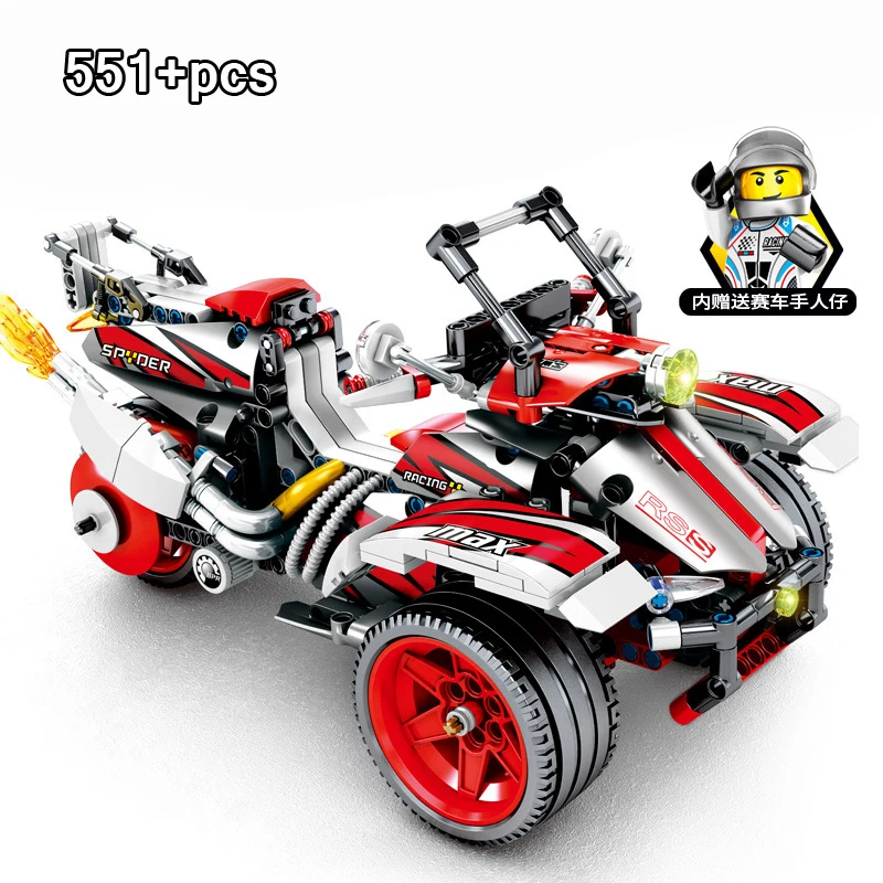 

511PCS DIY Pullback Off-Road Vehicles Car Building Blocks Compatible Legoingly Technic Car Bricks Educational Toys for Children
