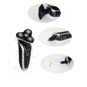 

4 In 1 Multifunction Rechargeable Electric Shaver 3D Floating Blades Washable Face Care Razor