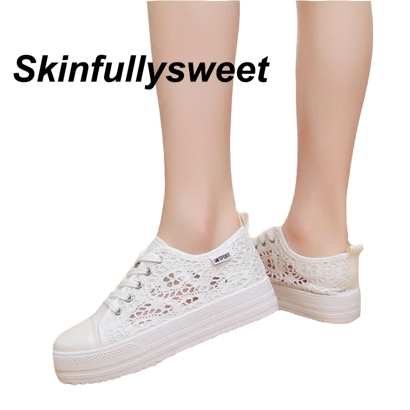 black lace canvas shoes