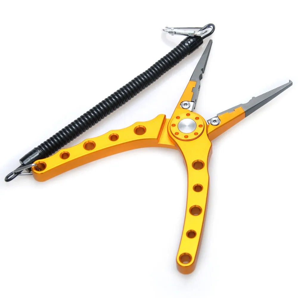 Нержавеющая сталь Рыбалка Pliers19.5cm 5,41 oz Алюминий сцепление Alicate Pesca De песка Карп рыболовные плоскогубцы рыболовные инструменты