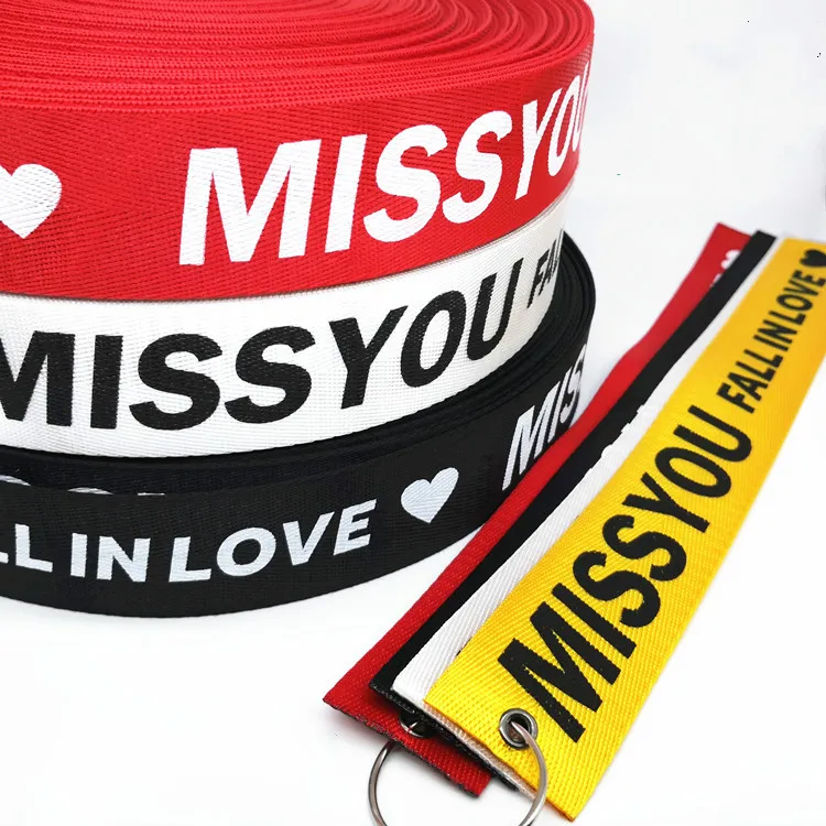 Горячая продажа 3 8 см (1 м/лот) печатная буква &quotMiss you&quot Печать grosgrain ленты DIY