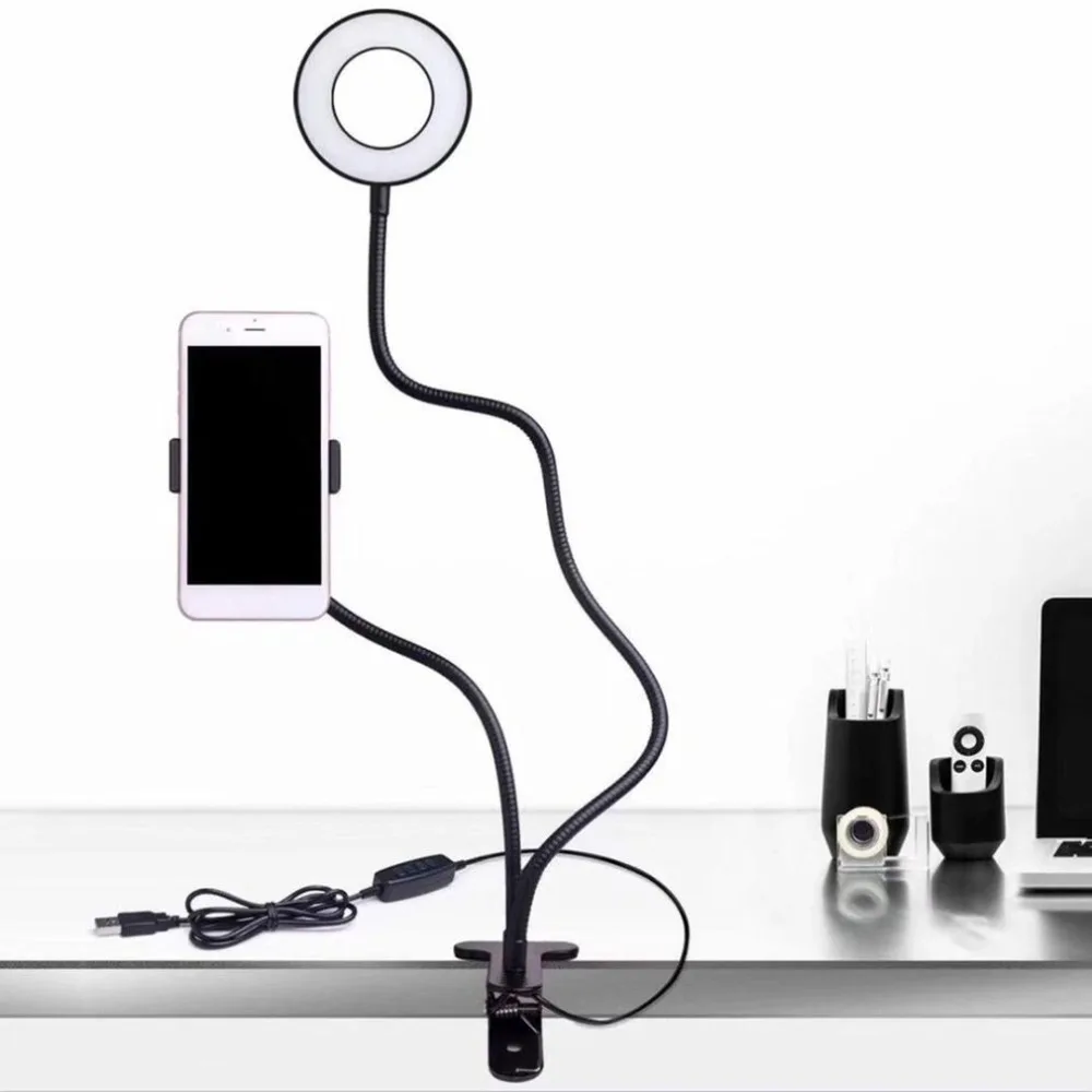 Girlwoman Selfie LED Ring Light with Cell Phone Mobile