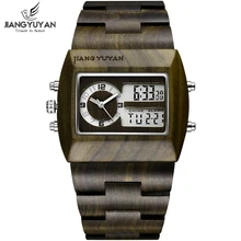 Natural Sandalwood Watch Men Luxury Brand Antique Wood Watches Date Quartz Analog Digital LED Wristwatch Gift His reloje Relogio