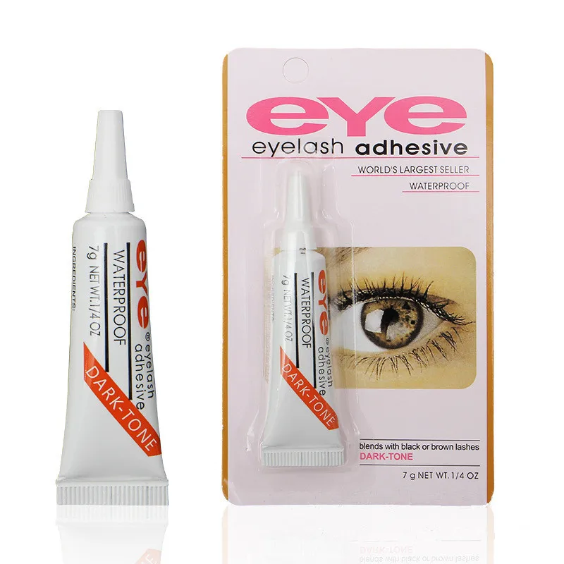 Waterproof Tool Makeup Tools Accessories Eyelash Glue New Strong False Eyelash Lash Glue Adhesive 7g, Dark or Clear maquillaje