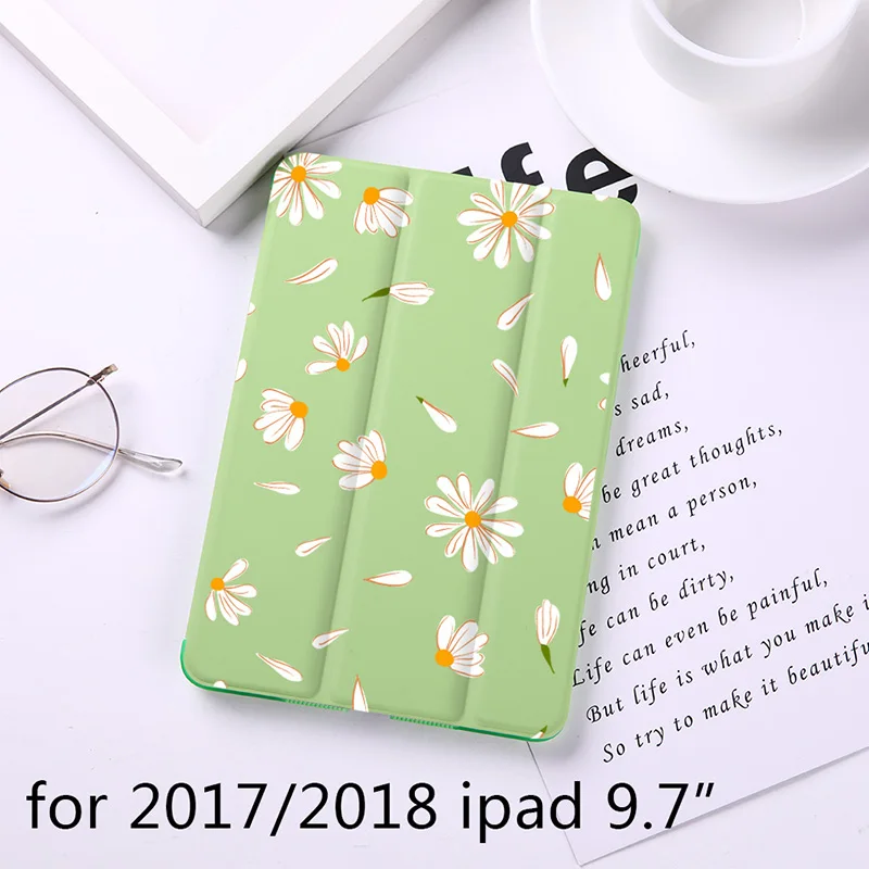 Милый Магнитный откидной Чехол с маргариткой для Apple iPad 9," Чехол для iPad Air 2 Mini2 из искусственной кожи, складной чехол-книжка с функцией автоматического пробуждения - Цвет: B200064-2017