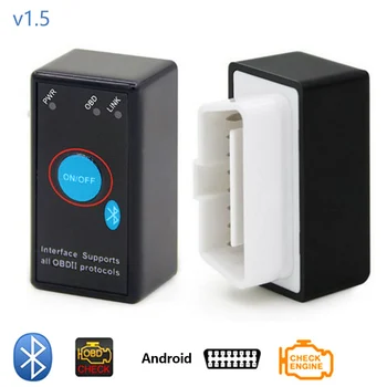 

Dewtreetaliu PIC18F25K80 V1.5 Super MINI ELM327 Software Car Code Reader Bluetooth Diagnostic Tool OBDII for Android Torque/PC