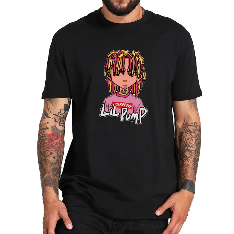 

Lil Pump T Shirt Hip Hop Cartoon Summer Male Style Comfortable 100% Cotton Hipster Camiseta T-shirt EU Size