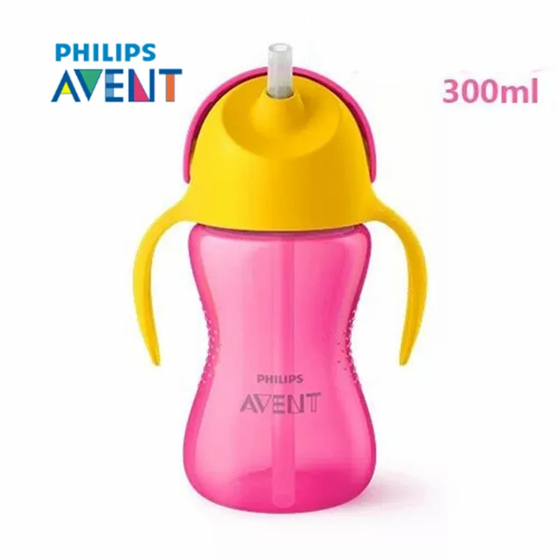 

AVENT 300ml/10oz BPA Free Cute Baby Straw Cups Kids Water Bottle Toddler Sippy Cup for 12 months+ Baby Travel School For Child