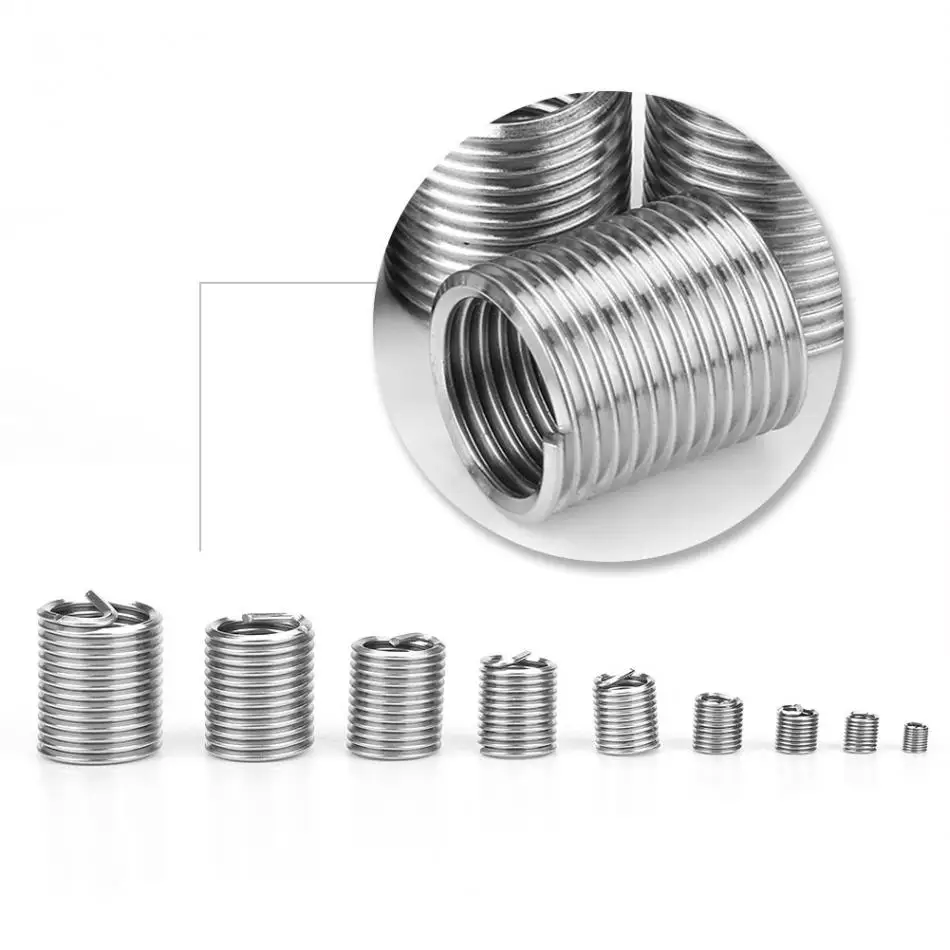80 шт./компл. M3-M14 для восстановления резьбы вставить SS304 Нержавеющая сталь спиральный провод винтовой резьбовые вставки для восстановления