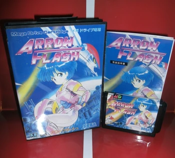 

Arrow Flash - MD Game Cartridge Japan Cover with box and manual For Sega Megadrive Genesis Video Game Console 16 bit MD card