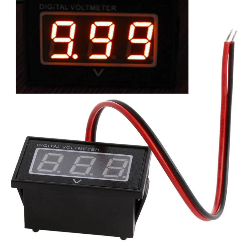 Waterproof Battery Meter DC 2.5 30V Auto Car Gauge Digital Voltmeter
