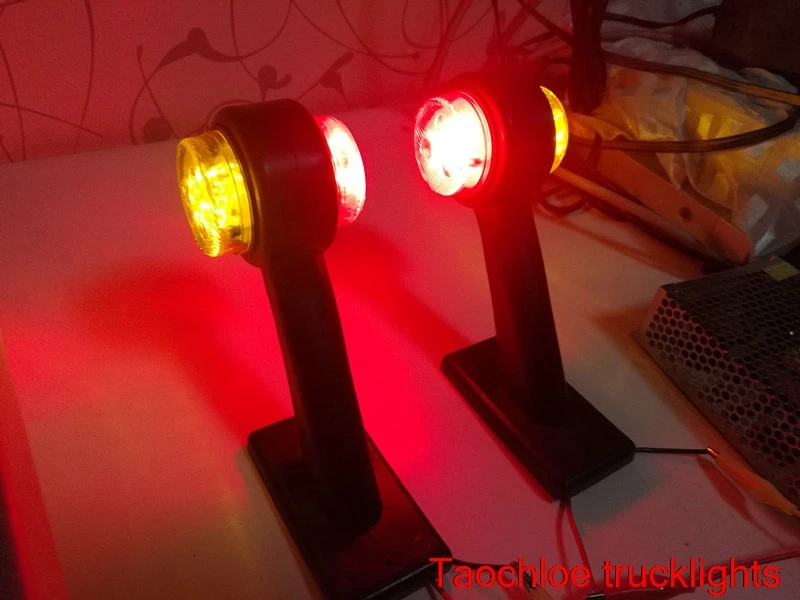 1 пара 10 30 в красный янтарь Emark короткий 60 резиновый стебель огни Боковой