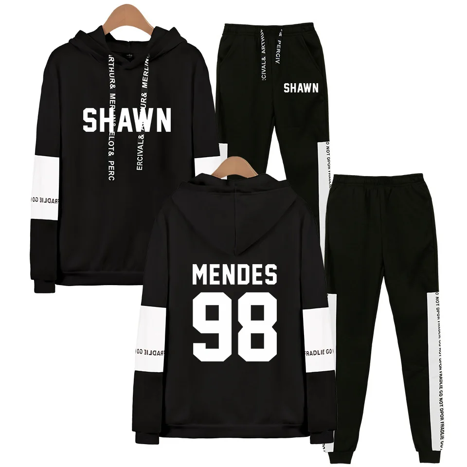 

Singer Singer Shawn Mendes Sweatshirt Sweatpants Suits Men Women Popular Shawn Mendes Hip Hop Pullover Two Pieces Set Tracksuit