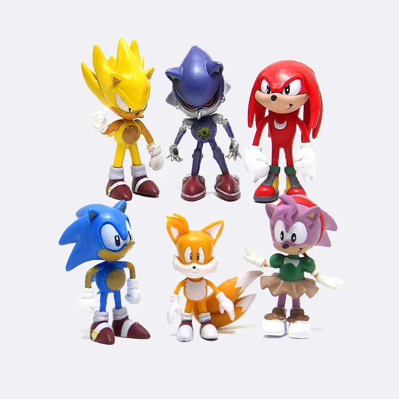 

7cm Sonic Figures Toy Pvc Toy Sonic Shadow Tails Characters Figure Toys For Children Animals Toys Free Shipping