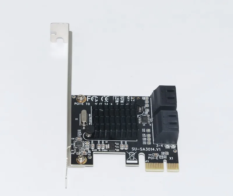 Карта расширения Marvell 88SE9215 PCIE на 4 порта SATA адаптер PCI-E PCI Express SATA3.0 III 6G для майнинга