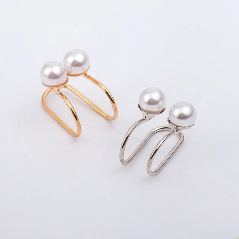 

ZCHLGR Fashion No Pierced Ear Clip Cuff Wrap Earrings pearl Pendant Non-piercing Clip Earrings for Women Statement Jewelry