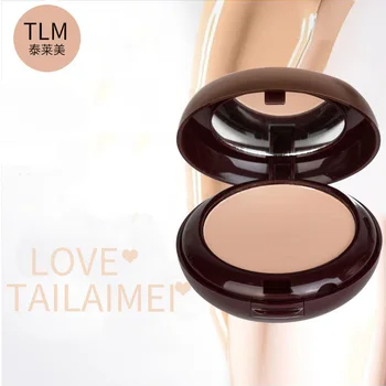 

TLM 2 in 1 Double LayerMakeup Pores Cover Hide Blemish Face Pressed Powder Oil-control Lasting Base Concealer Powder Cosmetics