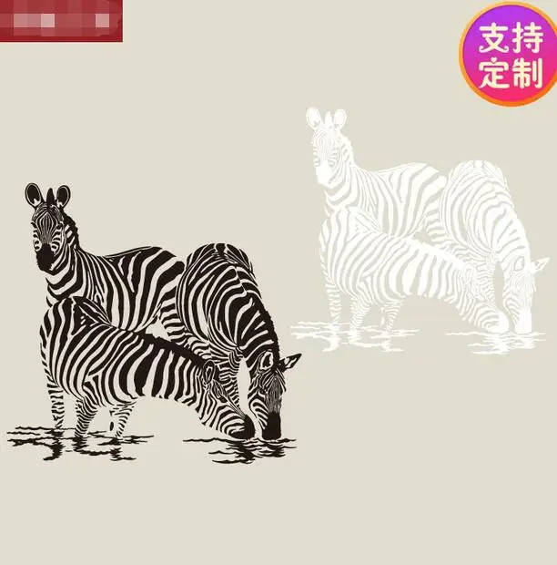 

Iron On Patches T-shirt Dresses Black and white zebra Appliques A-level Washable Ironing Stickers Heat Print By Household Irons