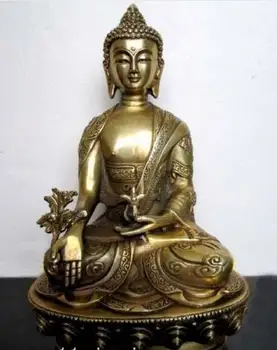 

YM 305 Tibet Tibetan Buddhis Bhaisajyaguru bronze On the back of the carved dragon buddha statue