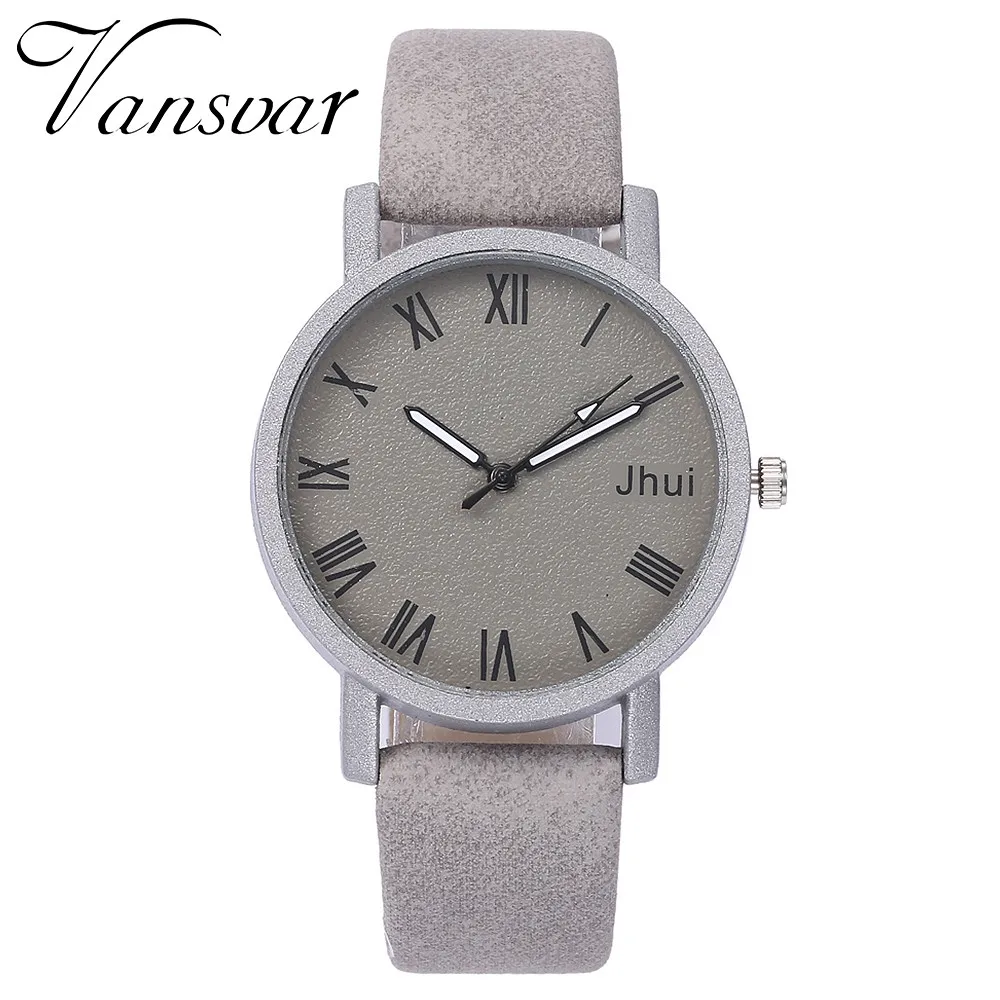 

Vansvar Gray Fashion watche Top Brand Luxury Quartz watch women dropshipping women watch Clock relogio feminino masculino N082