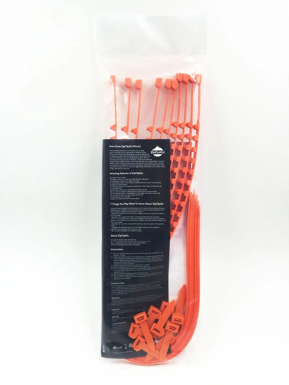 ZipClipGo Life Saver---Emergency Traction Aid Tire Snow Chains---Anti Wheel Slip Chain
