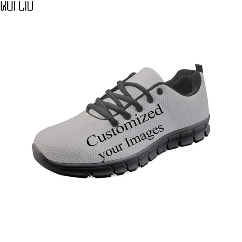 

Customized Image LOGO Print Women Shoes Casual Women's Sneakers Female High Quality Breathable Mesh Black Nurse Shoes Woman