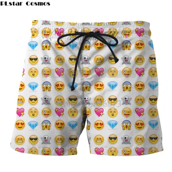 

PLstar Cosmos Drop shipping 2018 summer New style Mens Womens Shorts Funny expression Print 3d Casual Cool shorts SKK26