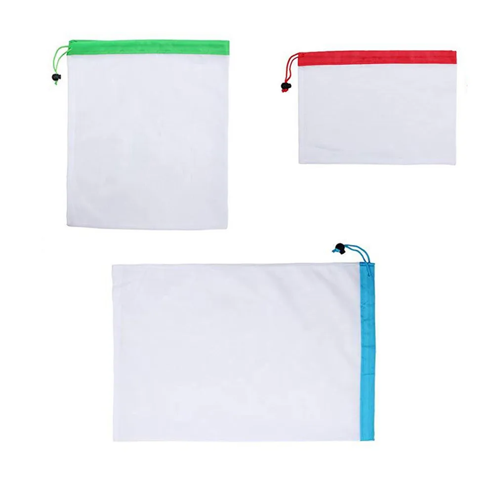 

5 Pack Reusable Mesh Produce Bags Washable Eco Friendly Bags for Grocery Shopping Storage Fruit Vegetable Toys Sundries 5.15