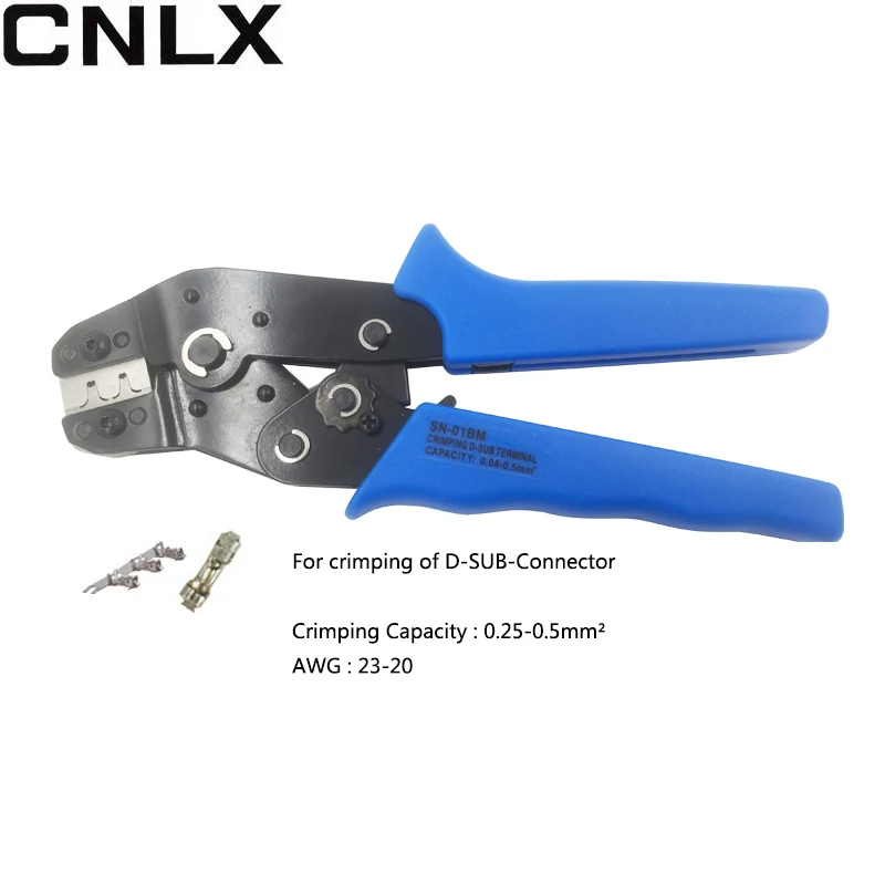 

CNLX SN-01BM Crimping pliers for crimping of D-SUB-Connector from(0.25-5mm2)AWG23-20 ratchet terminal crimping tools Hand tool