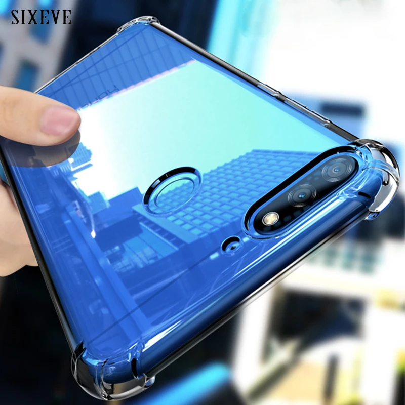 

SIXEVE Shockproof TPU Clear Silicone original Phone Case for Huawei P8 P9 P10 lite 2017 GR3 honor 8 9 lite Y3 Y5 Slim Back Cover