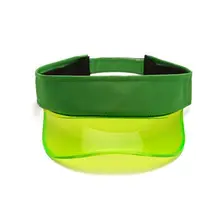 Корейский унисекс пары Пустой Топ Бейсбол кепки прозрачный ПВХ панель яркие конфеты сплошной цвет широкими полями Регулируемый пляж Защита от