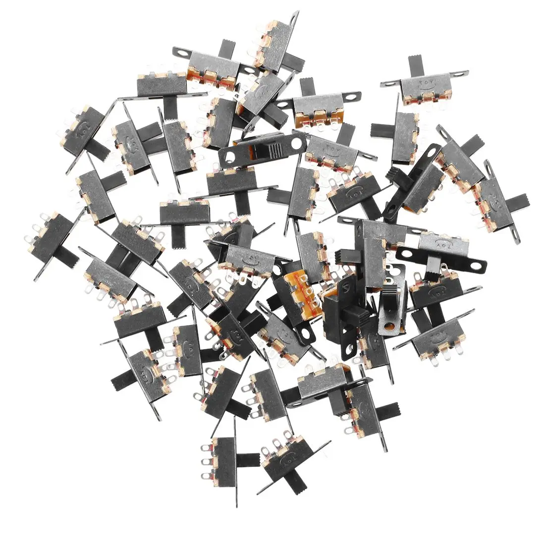 

50 Pcs 3 Solder Lug Pin ON/OFF/ON 2 Position Panel Mount Slide Switch
