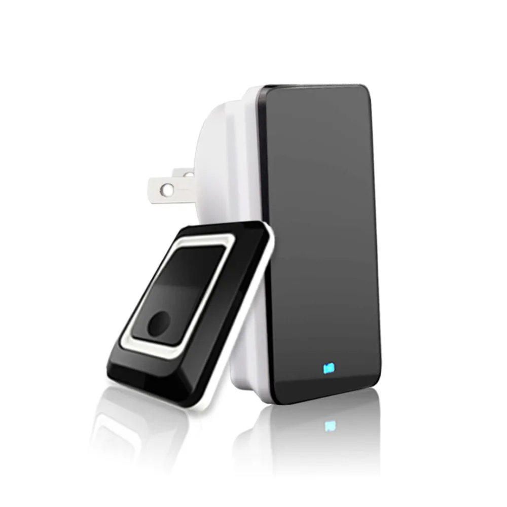 

2018 New Durable Home Wireless Door Bell Doorbell Energy Saving Adjustable Sound Volume Door Bell Black US/EU/UK Plug Quality