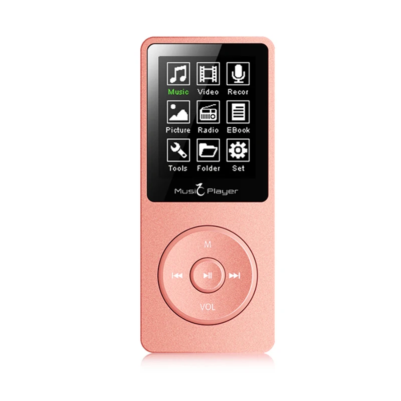 MP3 как только вы любите! Совместим с большинством встроенный Динамик 8 Гб оперативной памяти, 32 Гб встроенной памяти, карта памяти с 1,8 дюймов Экран могут играть 100h Портативный без потери качества звука Walkman - Цвет: Pink