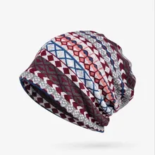 Seioum, зимние шапки для женщин, шапка-тюрбан, женская шапка в клетку, в полоску, с узором, толстые теплые бархатные шапки для мужчин, вязаная шапка, шапочка, Новинка
