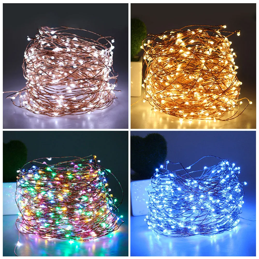 

50M 500led Copper String Light with Power Adapter with 11Key IR Remote Controller Waterproof Fairy Outdoor Xmas Decoration 45