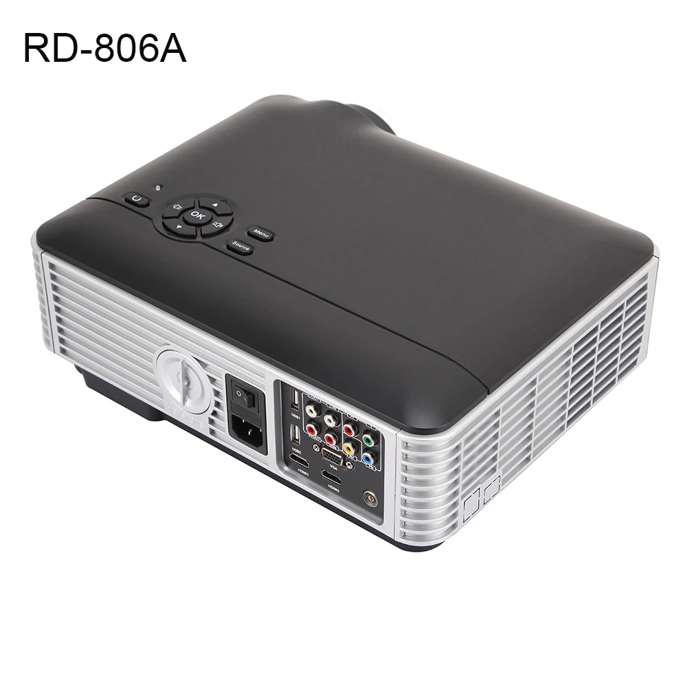 

RD-806A 2800 Lumens 1080P Full HD LED Projector Home Theater TV Video Games Beamer Cinema Proyector Projetor with 5.8 In Display