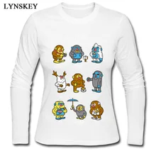 LYNSKEY футболка с длинным рукавом нормальный Забавный Ape Crewneck все Хлопковые женские летние/осенние Топы рубашка Повседневная футболка рубашка